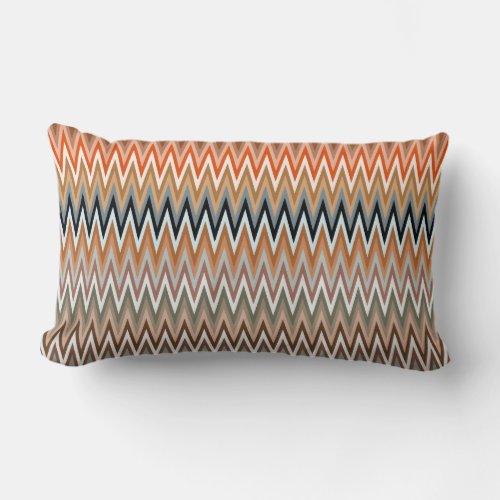 Multicolor Zigzag Pattern Lumbar Pillow