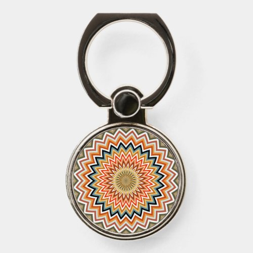 Multicolor Zigzag Pattern Phone Ring Stand