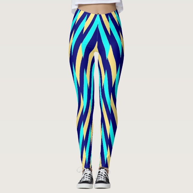 Multicolor zigzag pattern "Ratti_Creative_Arts Leg Leggings (Front)