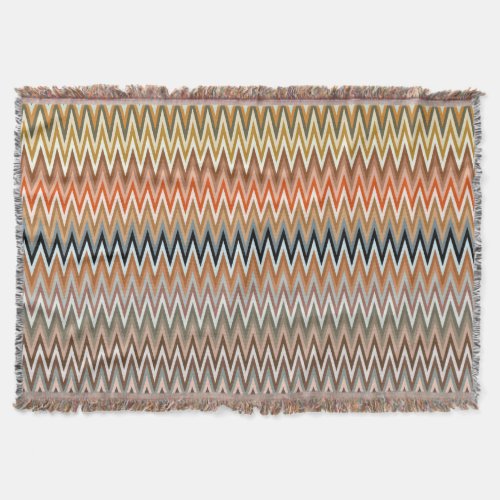 Multicolor Zigzag Pattern Throw Blanket