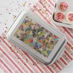 Multicolore geometric patterns with octagon shapes cake pan