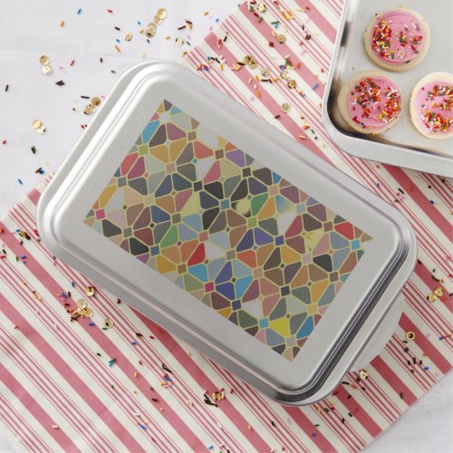 Multicolore geometric patterns with octagon shapes cake pan