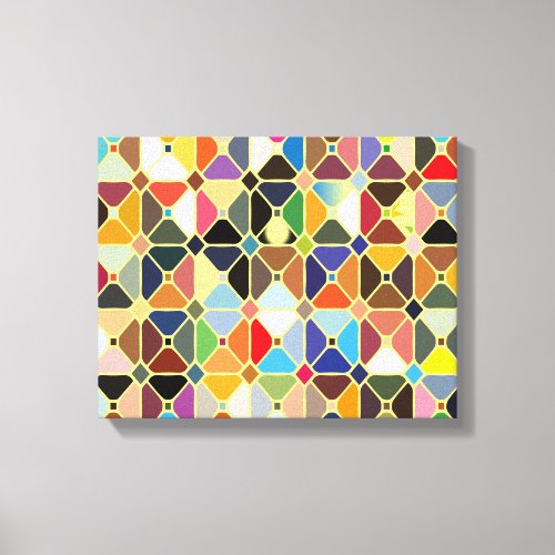 Multicolore geometric patterns with octagon shapes canvas print