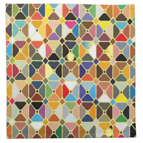 Multicolore geometric patterns with octagon shapes cloth napkin