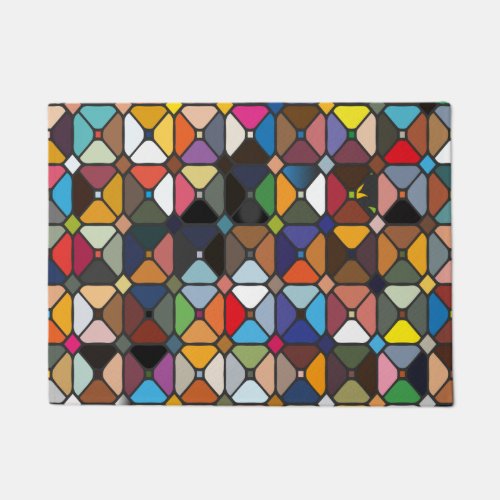 Multicolore geometric patterns with octagon shapes doormat