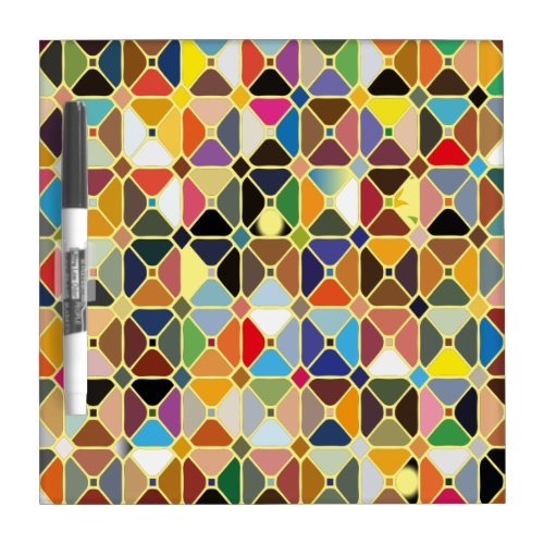Multicolore geometric patterns with octagon shapes dry erase board