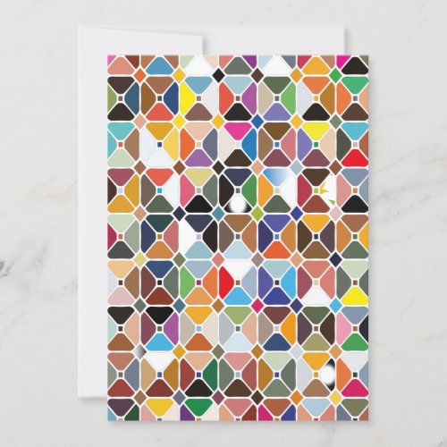 Multicolore geometric patterns with octagon shapes invitation