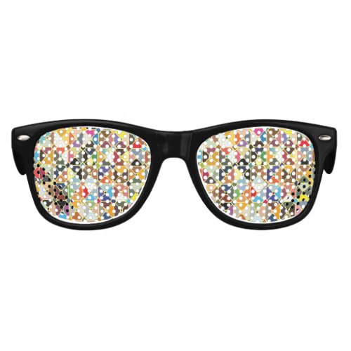Multicolore geometric patterns with octagon shapes kids sunglasses