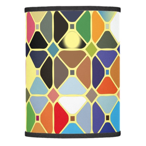 Multicolore geometric patterns with octagon shapes lamp shade