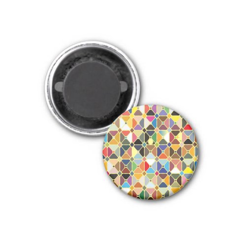 Multicolore geometric patterns with octagon shapes magnet