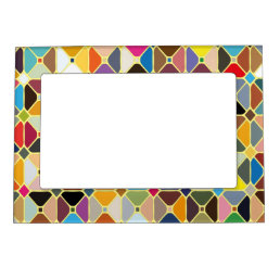 Multicolore geometric patterns with octagon shapes magnetic frame