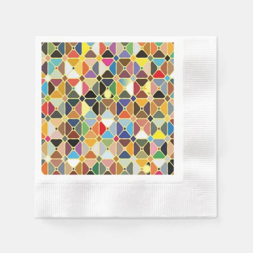 Multicolore geometric patterns with octagon shapes napkins