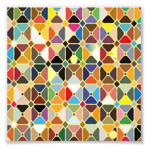 Multicolore geometric patterns with octagon shapes photo print