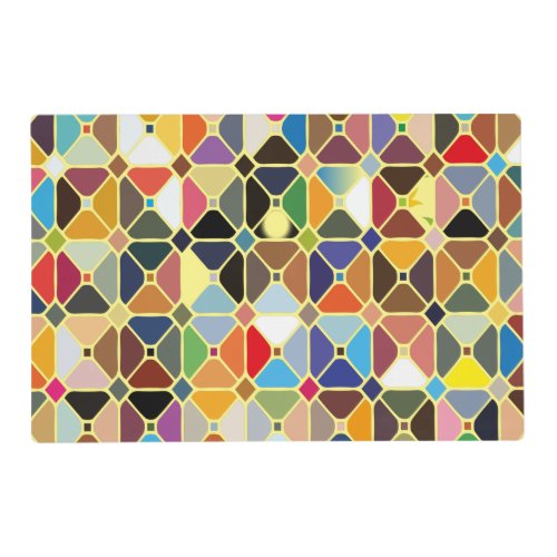 Multicolore geometric patterns with octagon shapes placemat