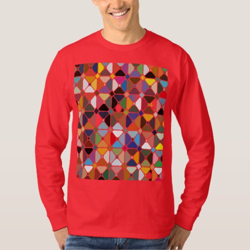 Multicolore geometric patterns with octagon shapes T_Shirt