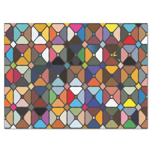 Multicolore geometric patterns with octagon shapes tissue paper