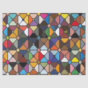 Multicolore geometric patterns with octagon shapes tissue paper