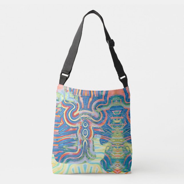 Multicolored Abstract Crossbody Bag (Front)
