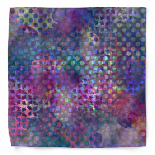 Multicolored Abstract Digital Art Bandana