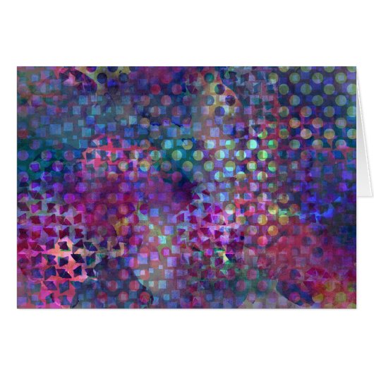 Multicolored Abstract Digital Art Cards (Front Horizontal)