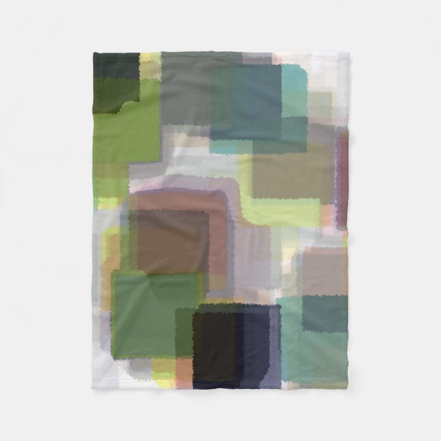 Multicolored Abstract Fleece Blanket (Front)