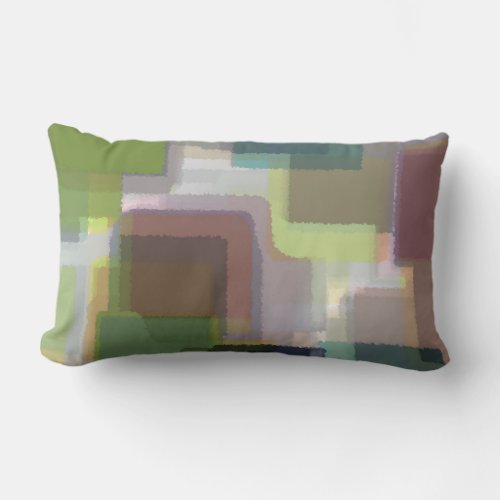 Multicolored Abstract Lumbar Pillow