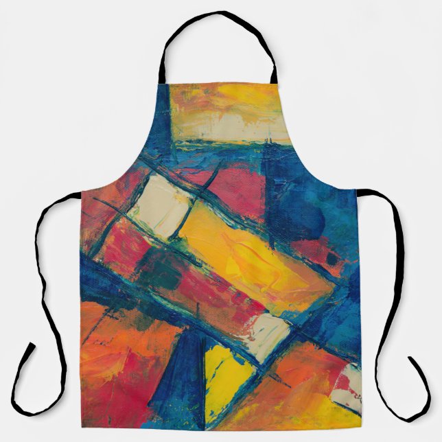 Multicolored abstract painting apron (Front)