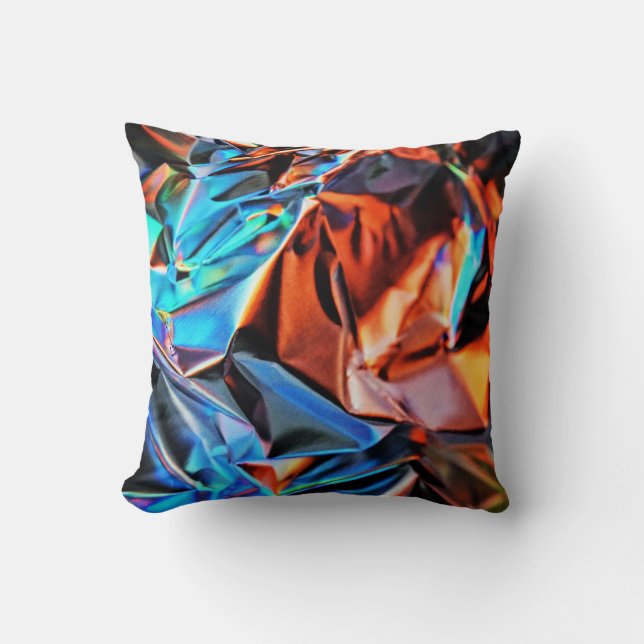 Multicolored abstract painting throw pillow (Front)