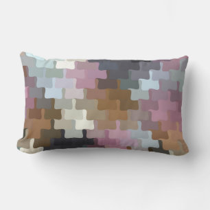 Multicolored Abstract Pattern Lumbar Pillow