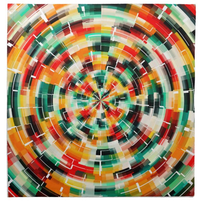 Multicolored Abstract Pattern Napkin (Front)