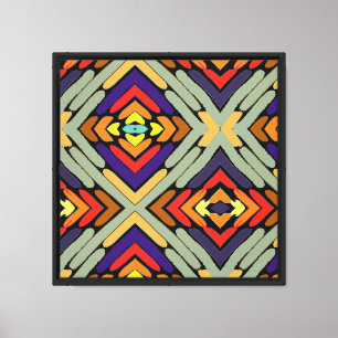 Multicolored Abstract Stripes Canvas Print