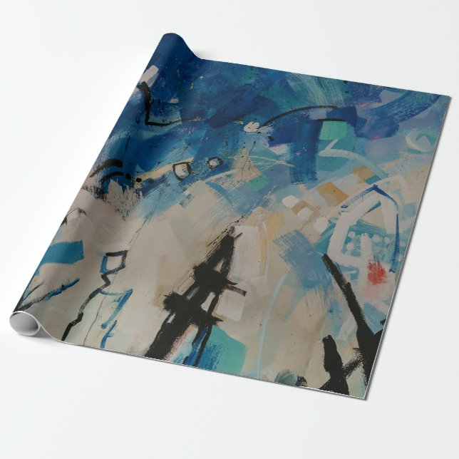 Multicolored abstract wall wrapping paper (Unrolled)