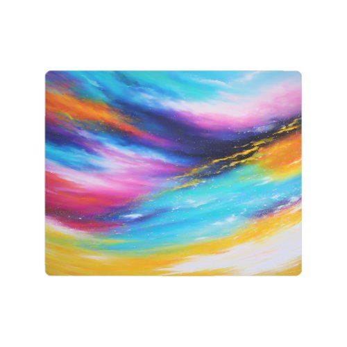 Multicolored Abstract Windstorm Metal Wall Art
