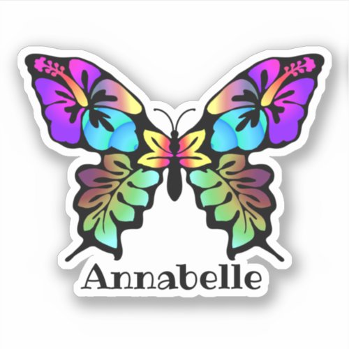 Multicolored Amazing Beautiful Butterfly Sticker