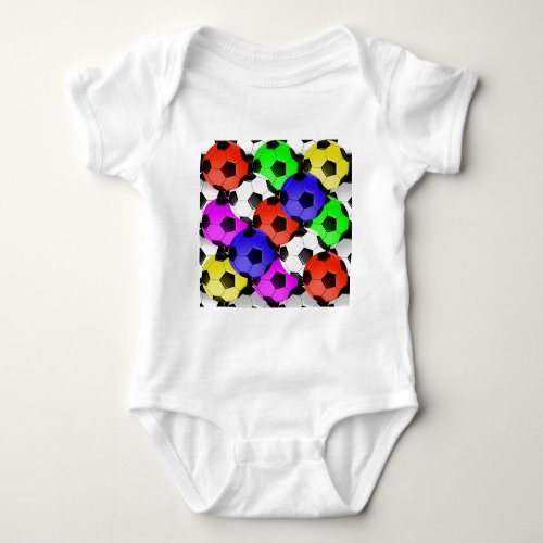 Multicolored American Soccer or Football Baby Bodysuit