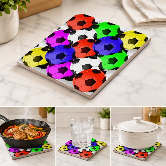 Multicolored American Soccer or Football Ceramic Tile (Multicolored American Soccer or Football Ceramic Tile)