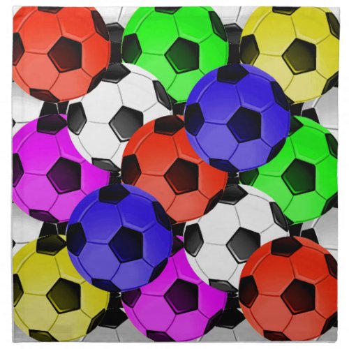 Multicolored American Soccer or Football Cloth Napkin