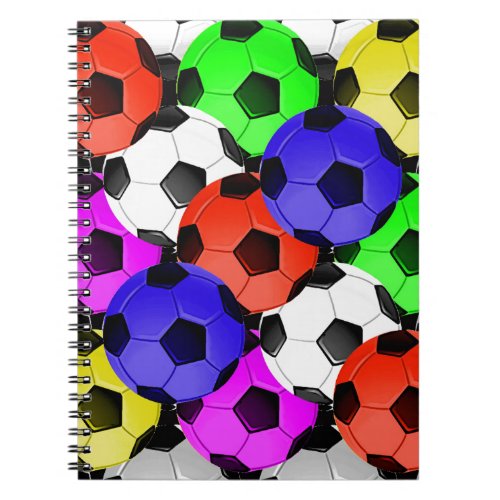 Multicolored American Soccer or Football Notebook