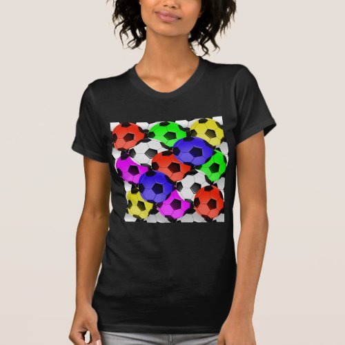 Multicolored American Soccer or Football T_Shirt