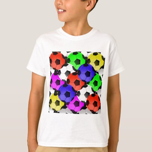 Multicolored American Soccer or Football T_Shirt