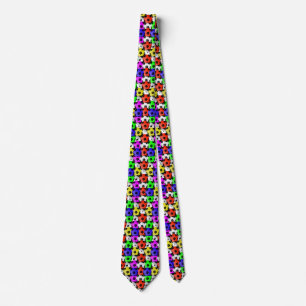 Multicolored American Soccer or Football Tie