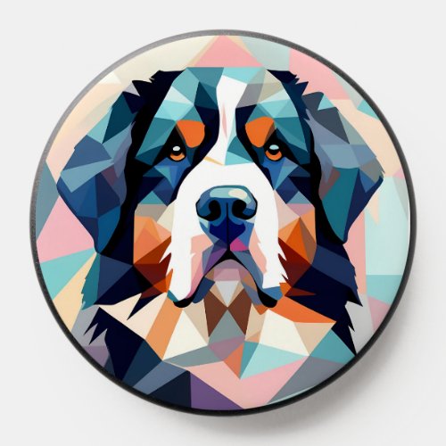 Multicolored  art motifs bernese mountain dog PopSocket