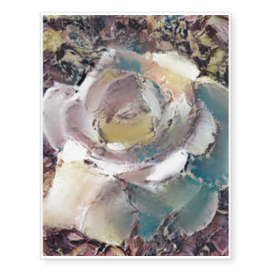 Multicolored Artistic Rose Temporary Tattoos
