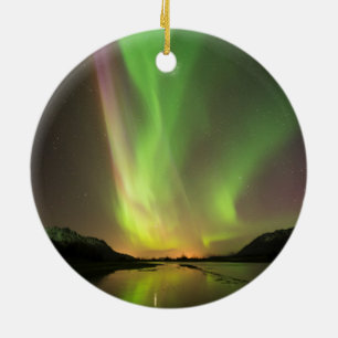 Multicolored Aurora Ceramic Ornament