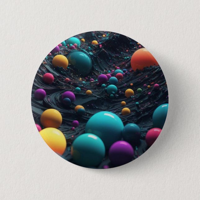 Multicolored balls Artwork  Button (Front)