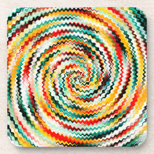 Multicolored Beverage Coaster (Front)