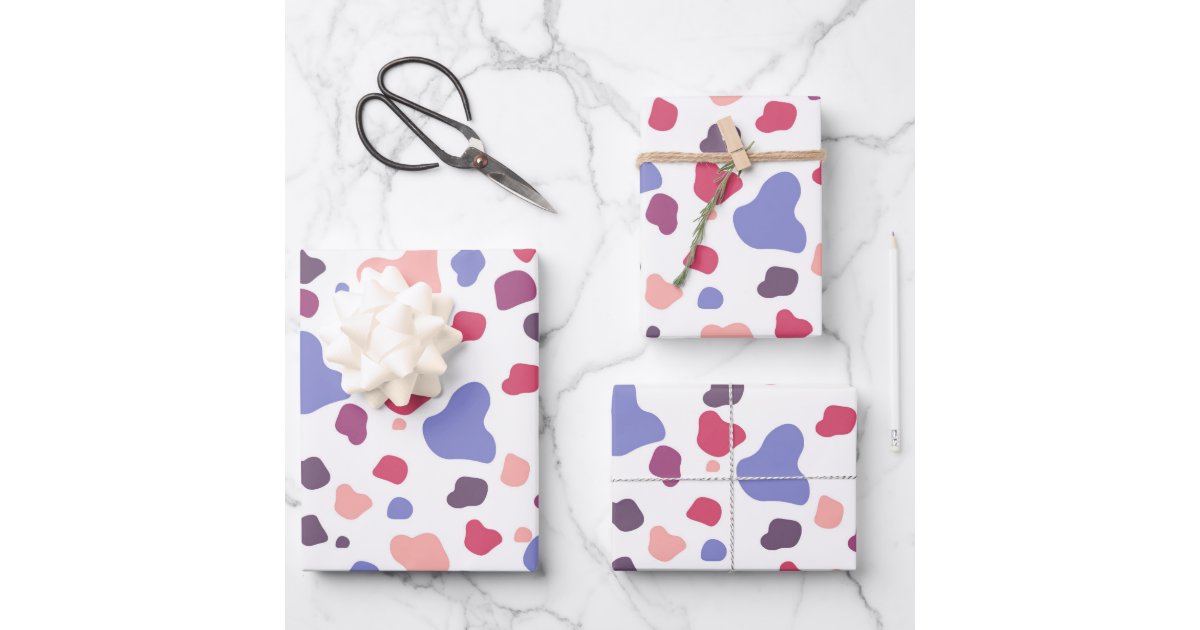 Pink Flower Wrapping Paper Sheets