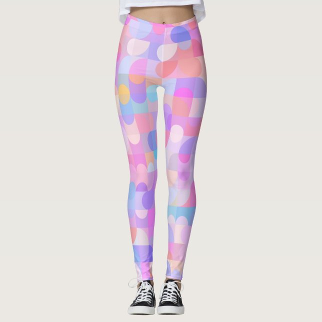 Multicolored Boho Pattern Leggings (Front)