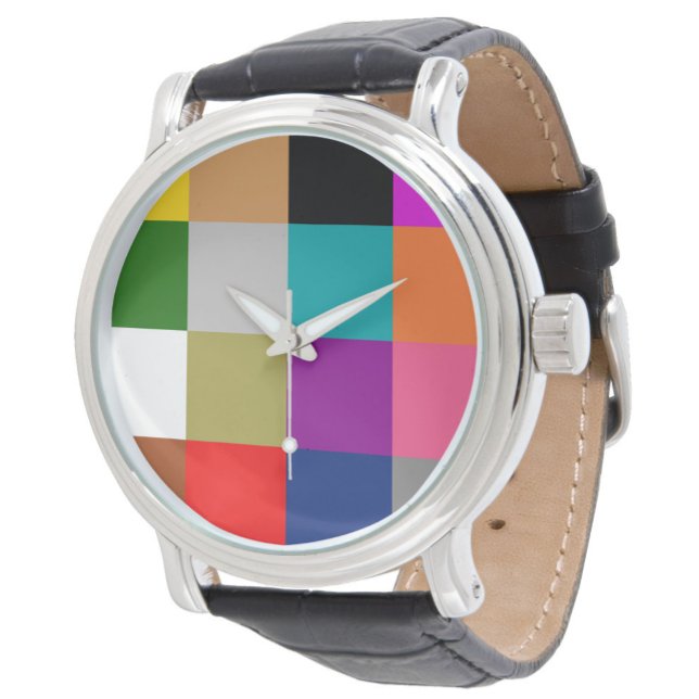 Multicolored Bold Color Blocks Design  Watch (Creator Uploaded)