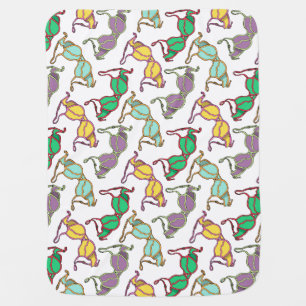 Multicolored Bra Pattern Baby Blanket